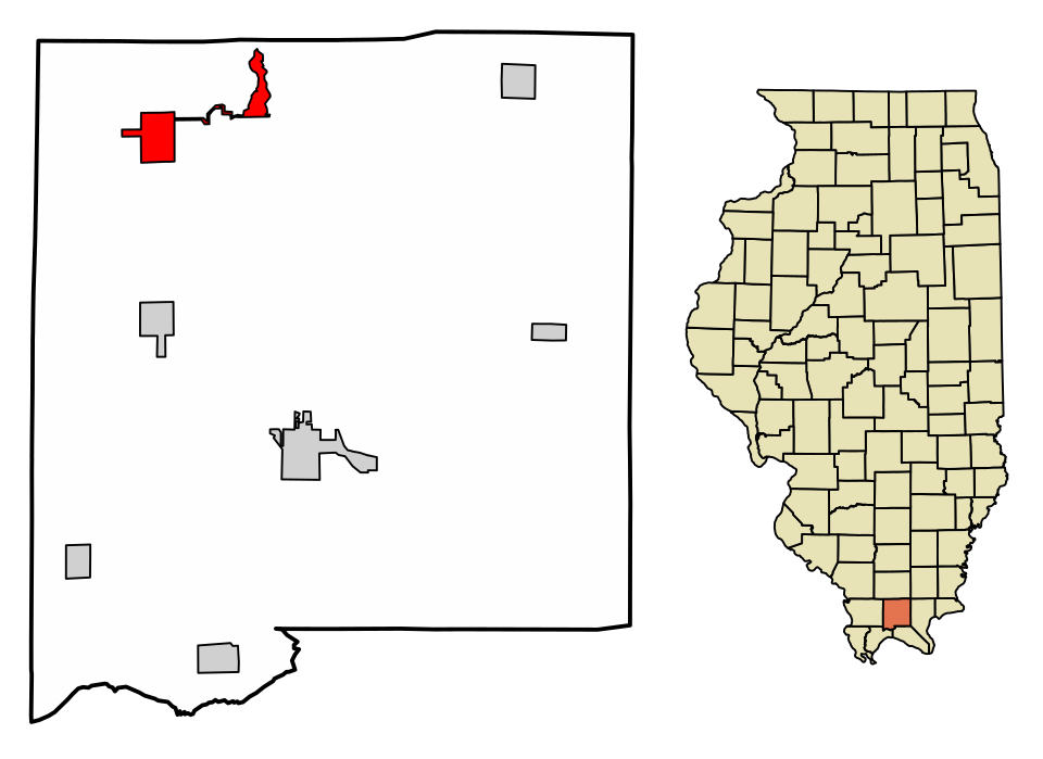 Locator map of Goreville