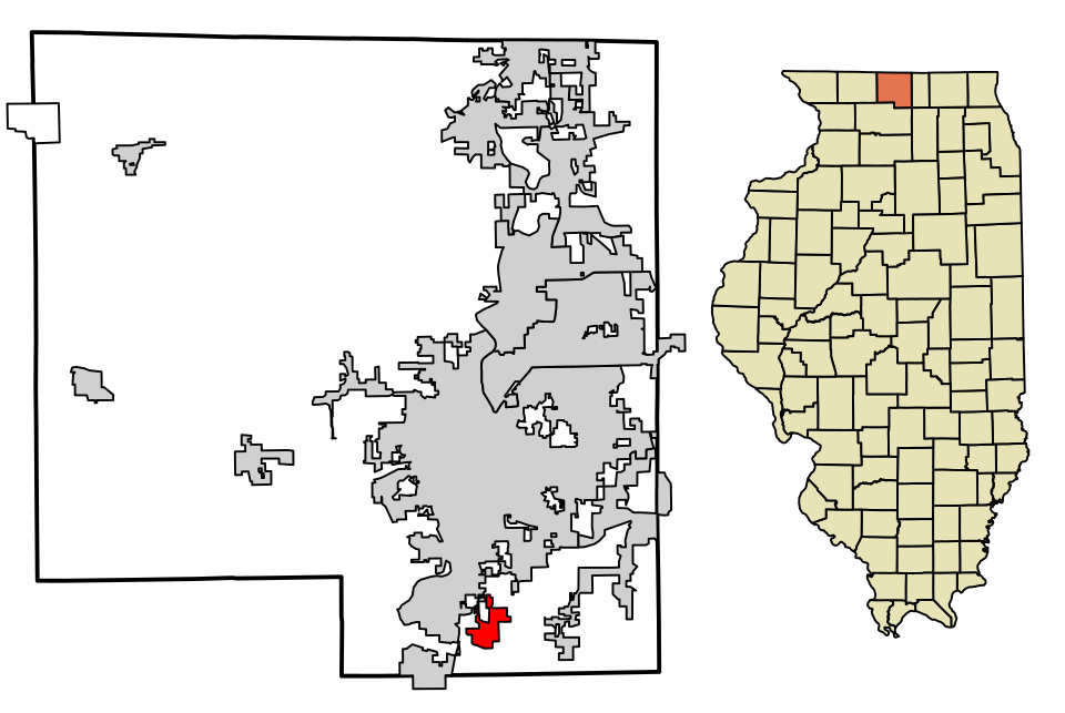 Locator map of New Milford