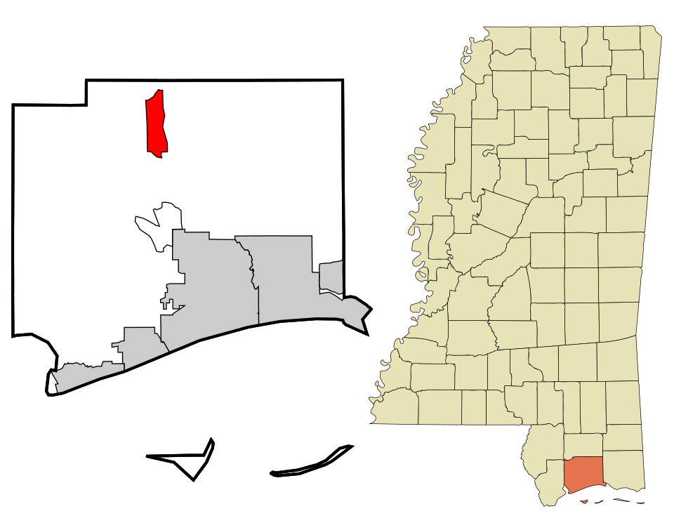Locator map of Saucier