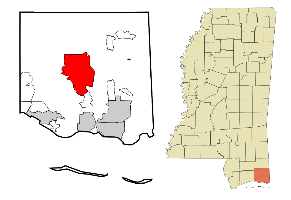 Locator map of Vancleave