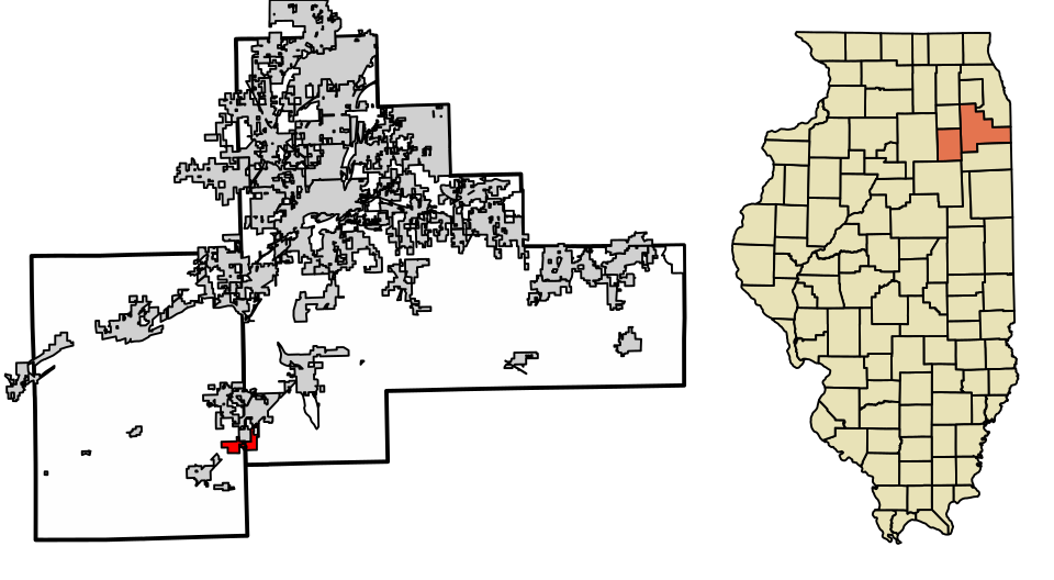 Locator map of Braceville