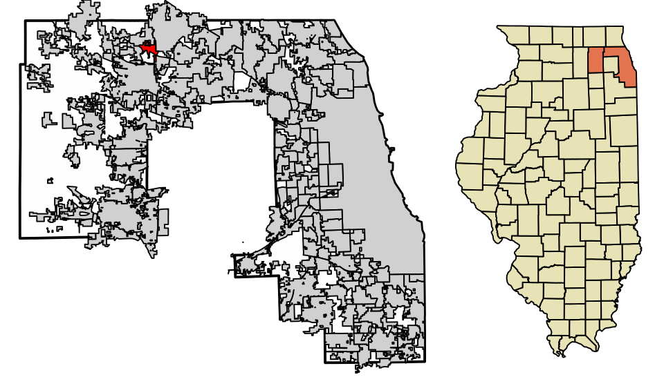 Locator map of East Dundee