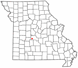 Locator map of Macks Creek