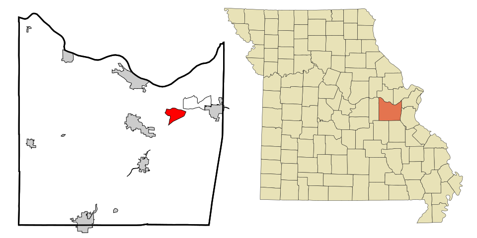 Locator map of Villa Ridge