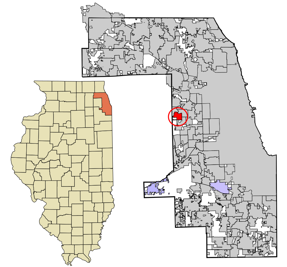 Locator map of Hillside