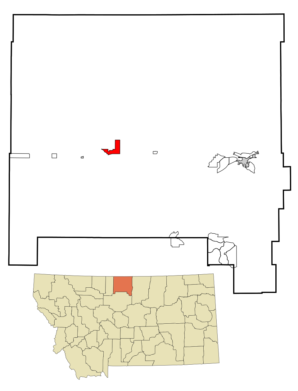 Locator map of Gildford