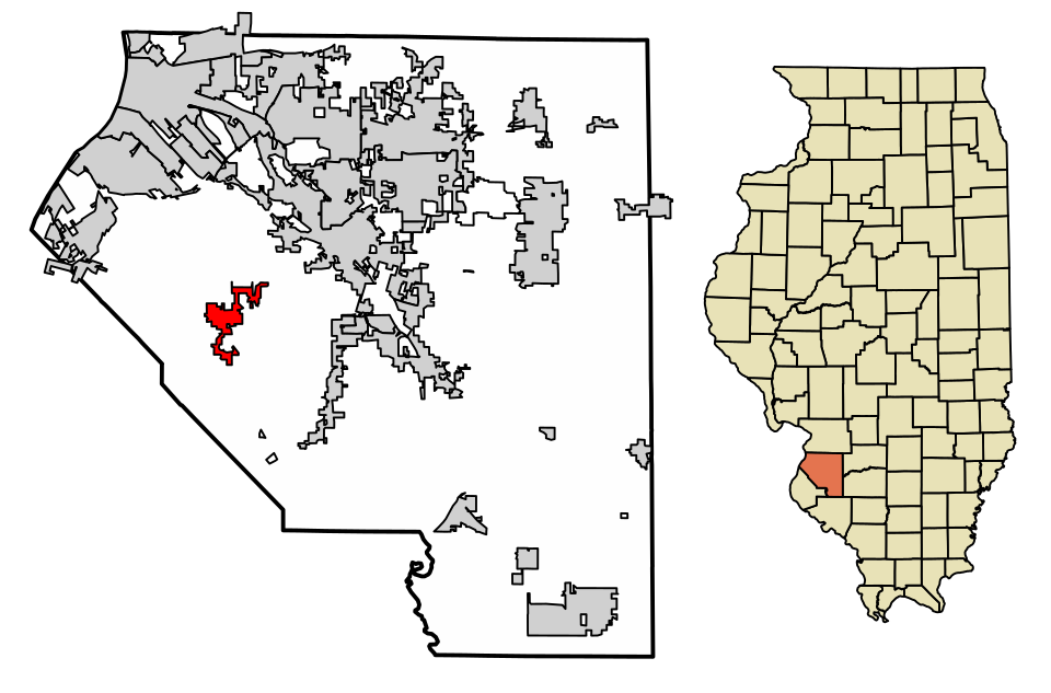 Locator map of Millstadt