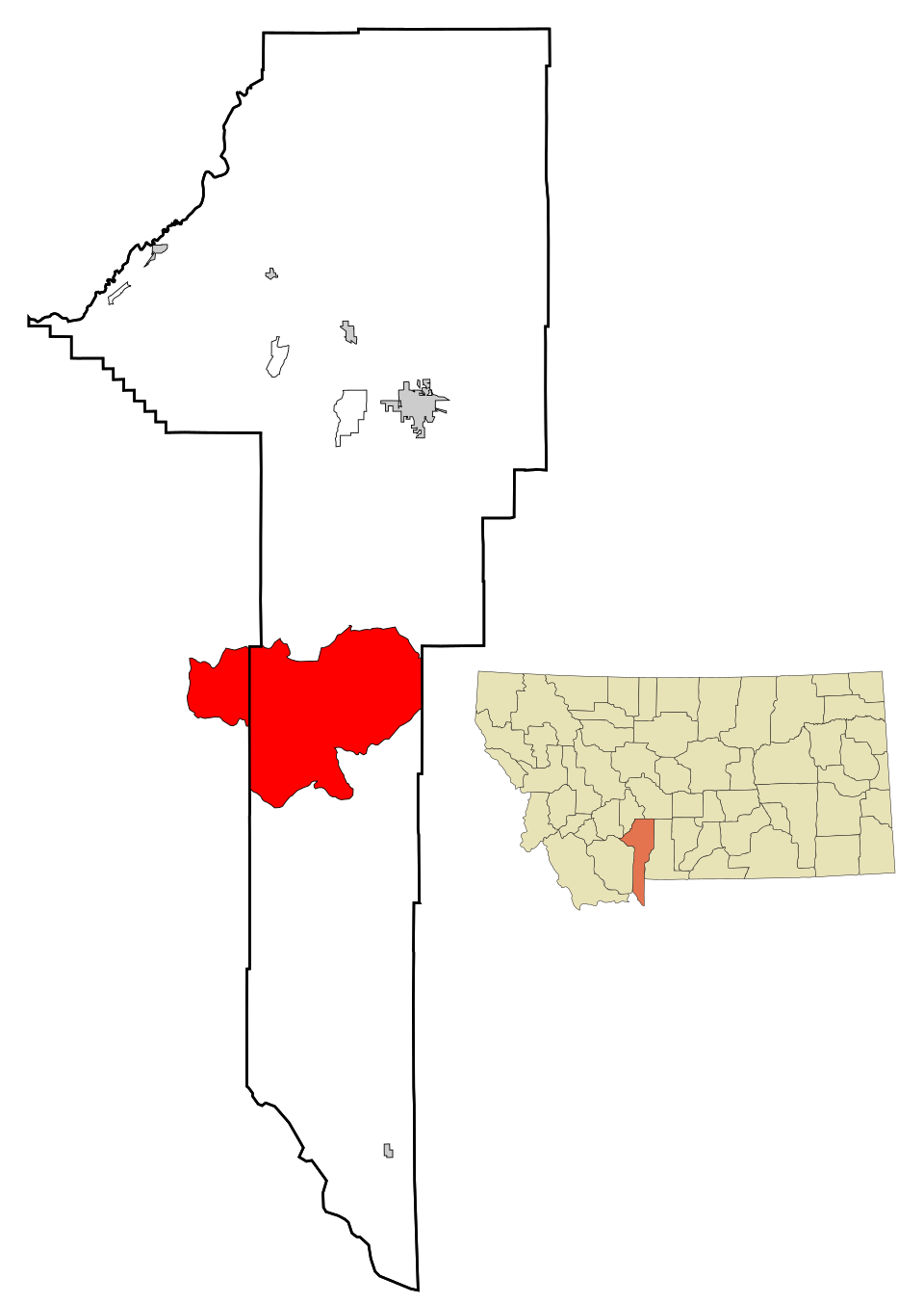 Locator map of Big Sky