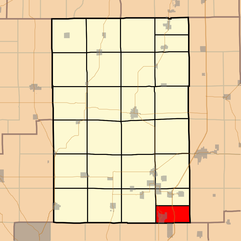 Locator map of Staunton