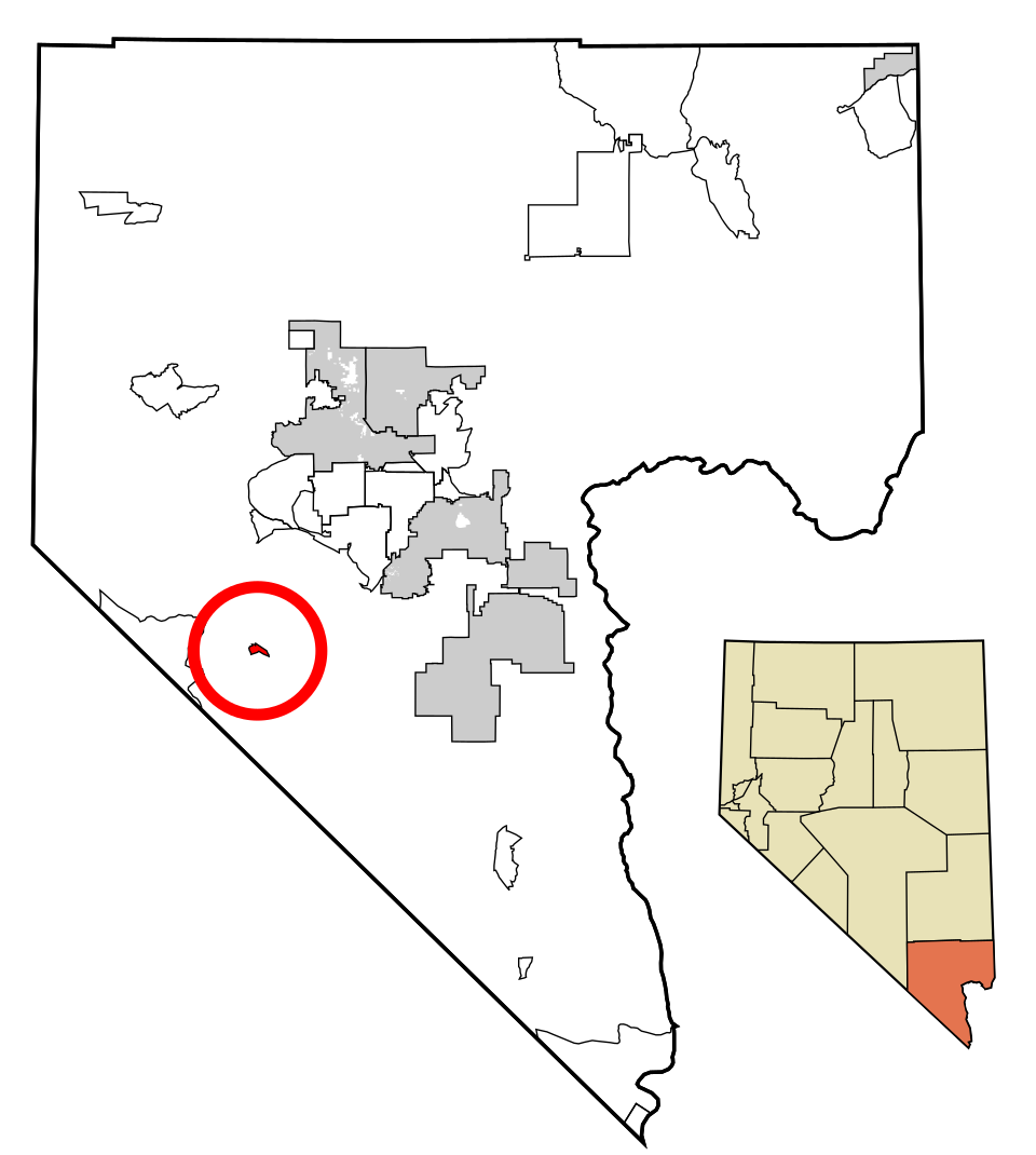 Locator map of Goodsprings