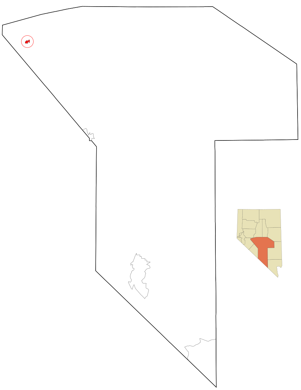 Locator map of Gabbs