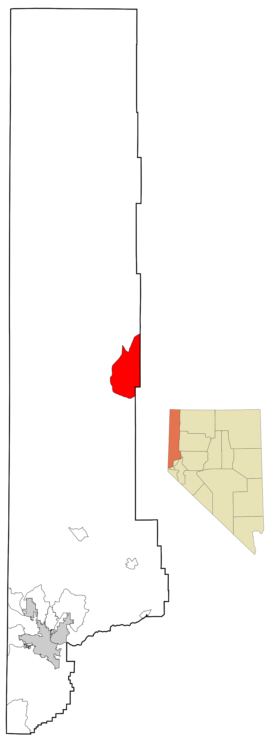 Locator map of Gerlach