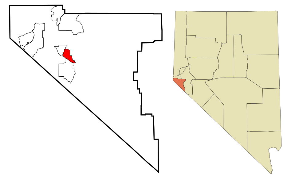 Locator map of Gardnerville