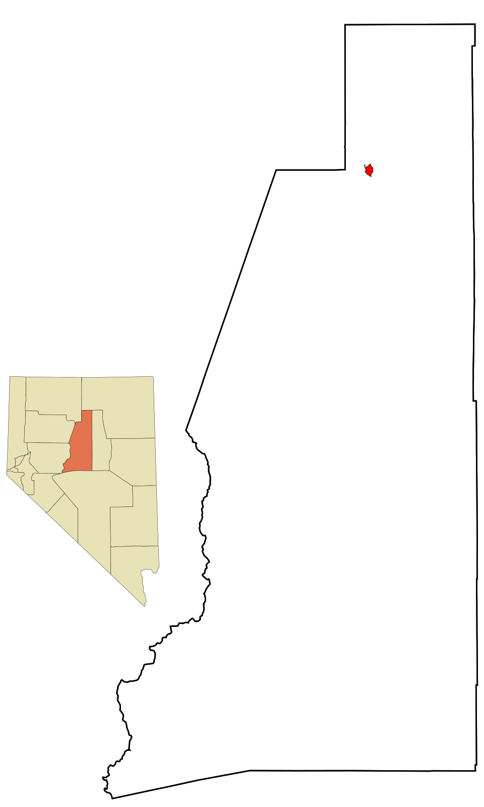 Locator map of Battle Mountain