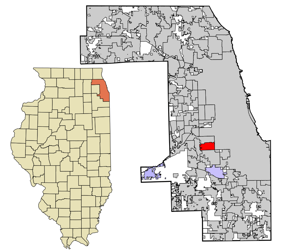 Locator map of Burbank