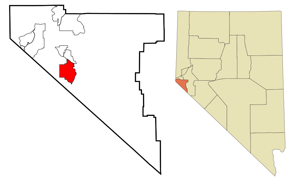 Map of Gardnerville Ranchos