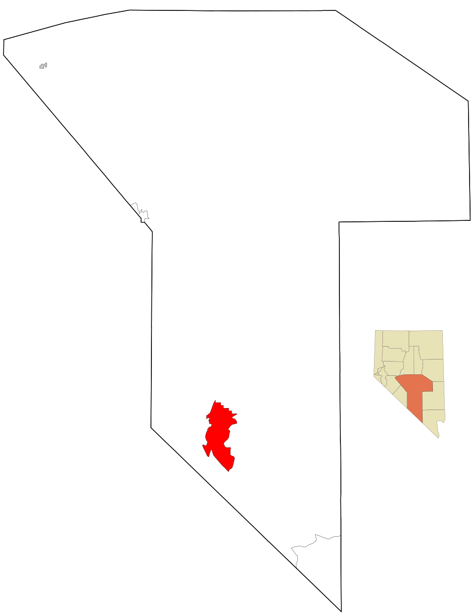 Locator map of Beatty