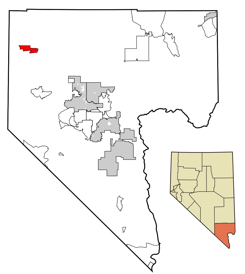 Locator map of Indian Springs