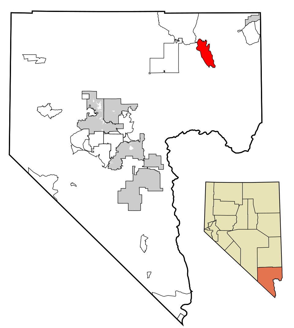 Locator map of Moapa Valley
