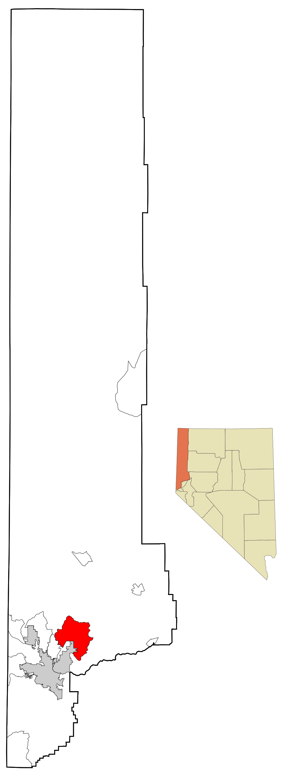 Locator map of Spanish Springs