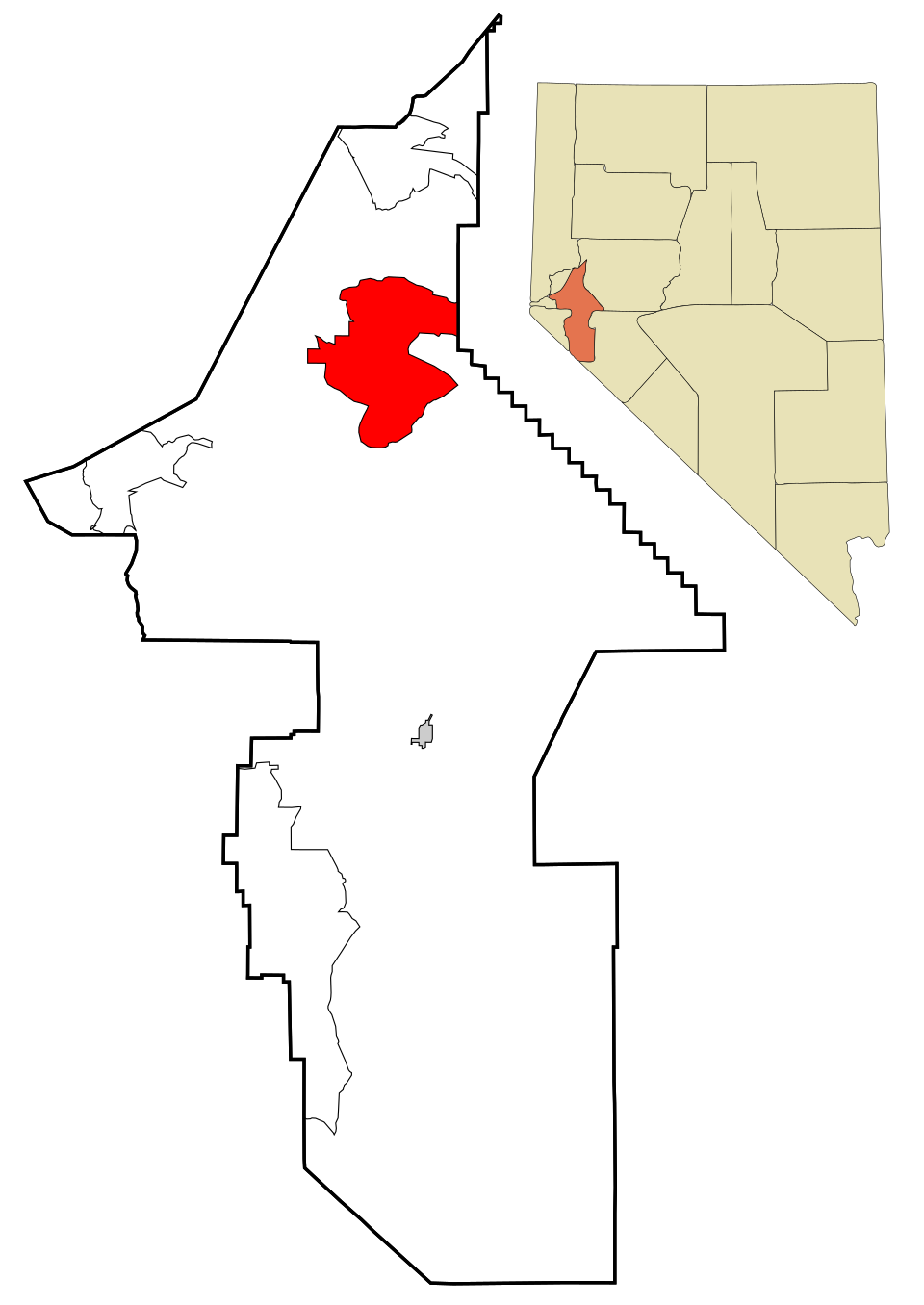 Locator map of Silver Springs