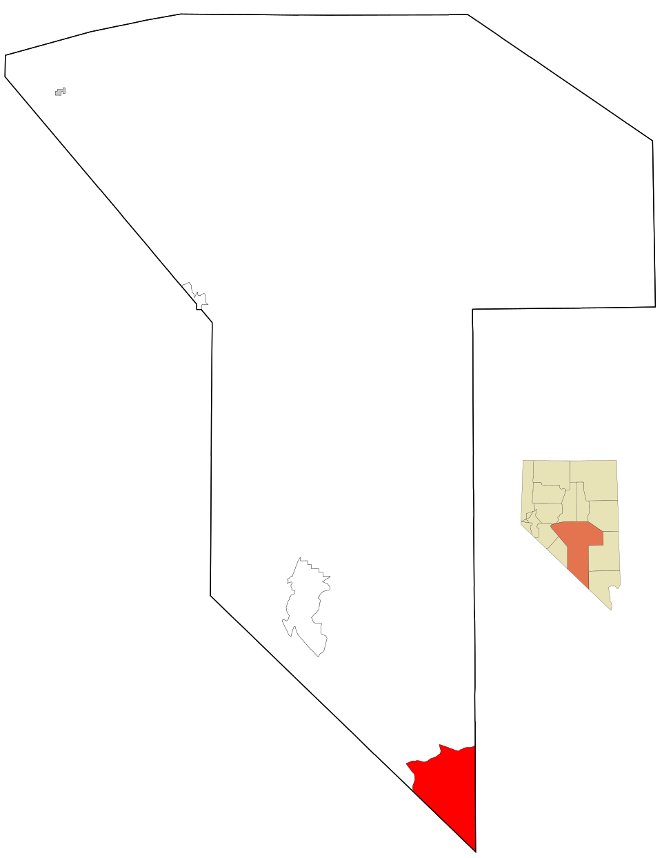 Locator map of Pahrump