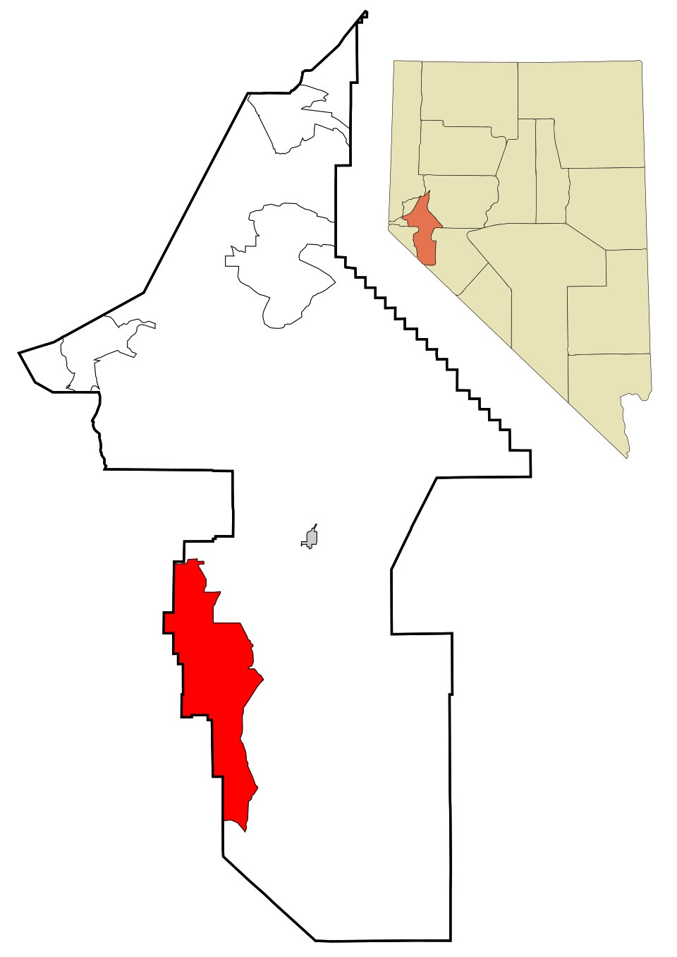 Locator map of Smith Valley