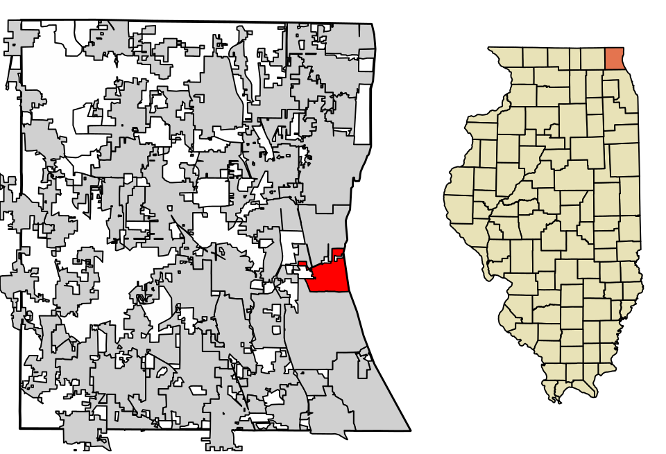 Locator map of Lake Bluff