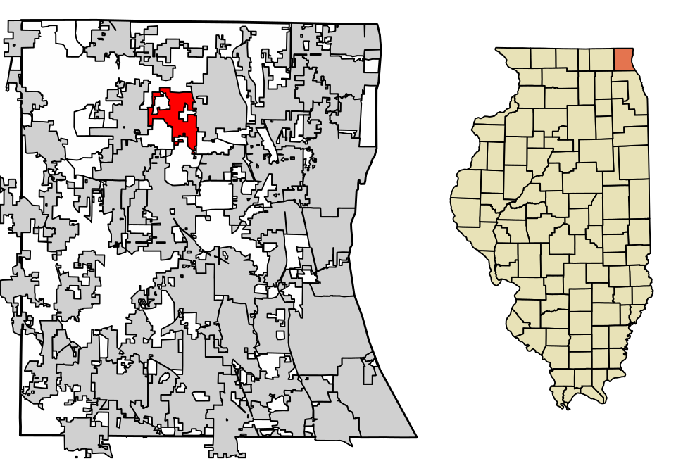 Locator map of Lindenhurst
