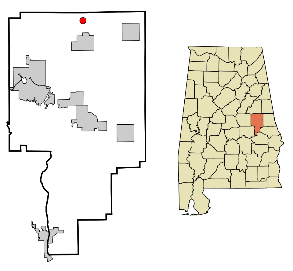 Locator map of Goldville