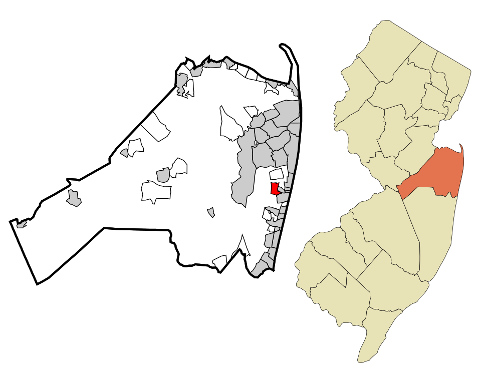 Locator map of Wanamassa