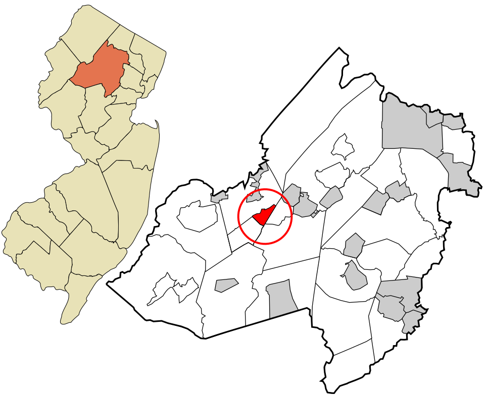 Locator map of Kenvil