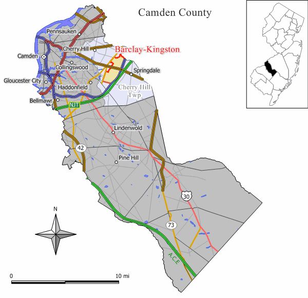 Locator map of Kingston Estates