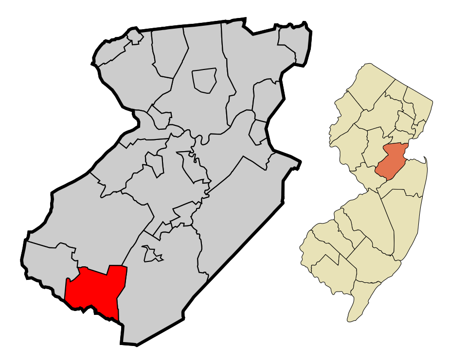 Locator map of Cranbury
