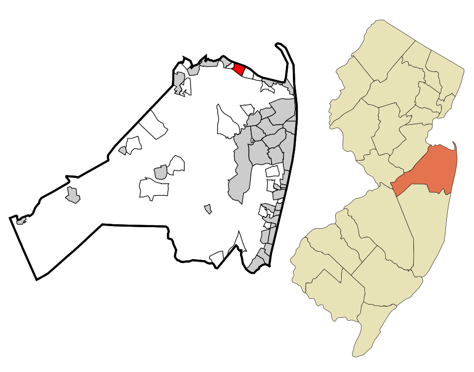 Locator map of Port Monmouth