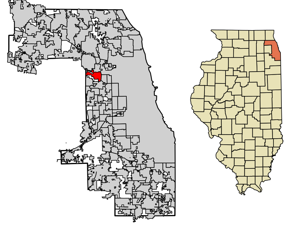 Locator map of Franklin Park