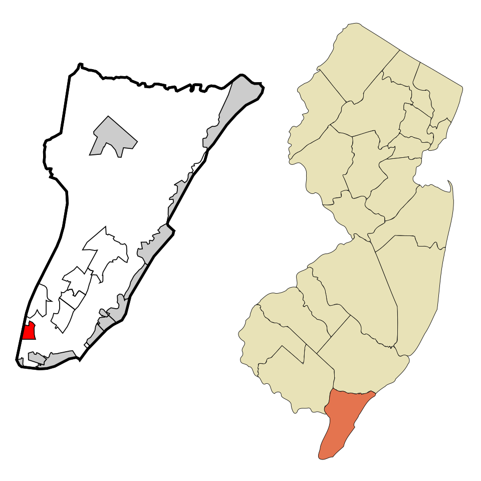 Locator map of North Cape May