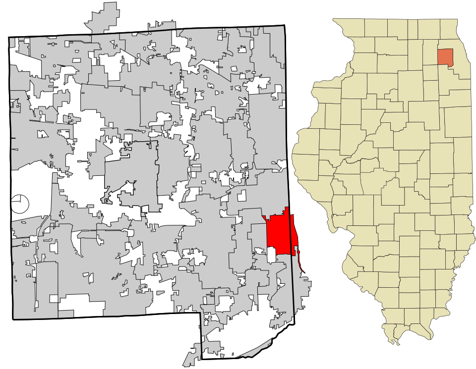 Locator map of Hinsdale