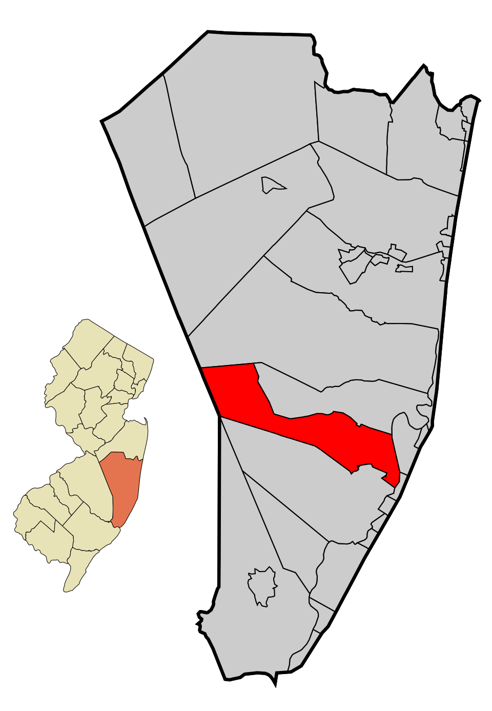 Locator map of Barnegat
