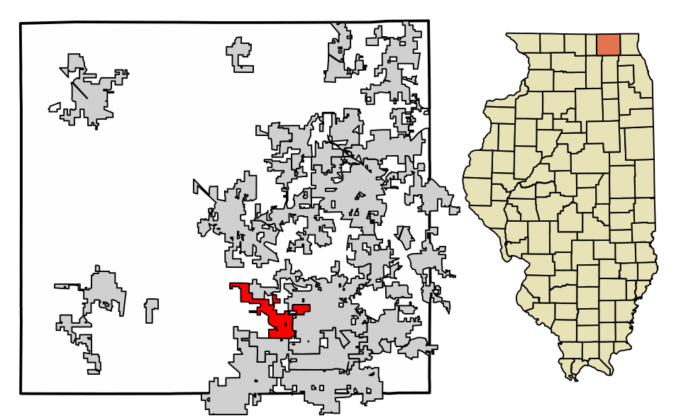 Locator map of Lakewood