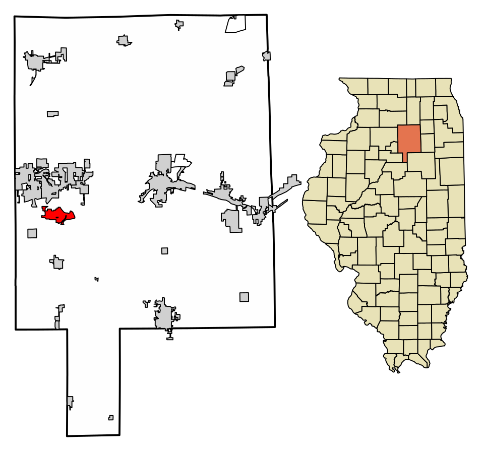 Locator map of Oglesby