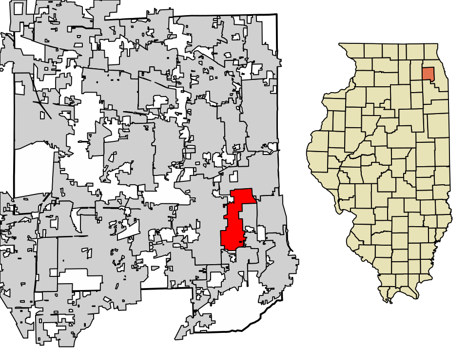 Locator map of Westmont