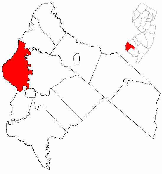 Locator map of Pennsville