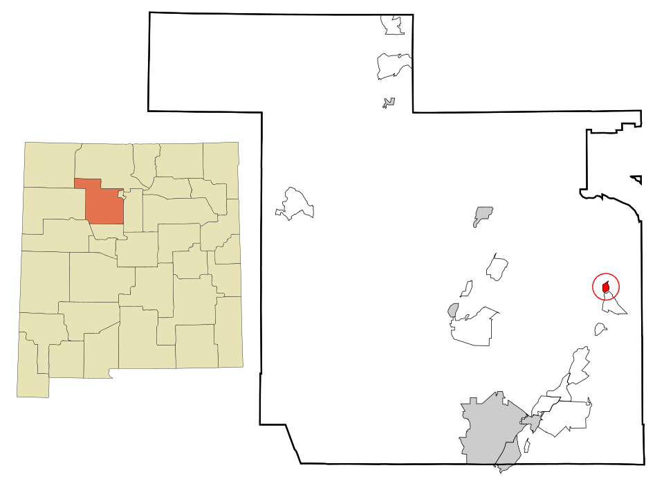 Locator map of Cochiti