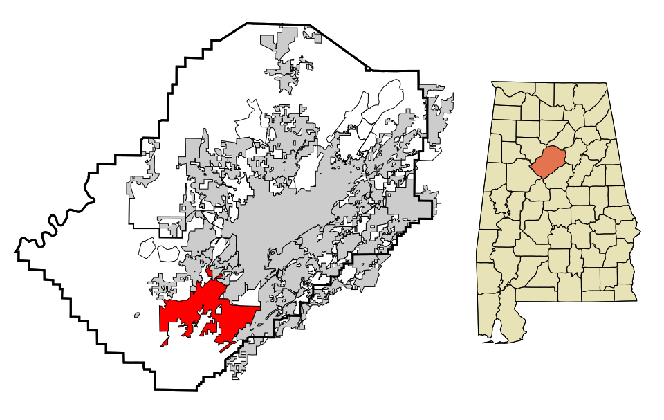 Locator map of Bessemer