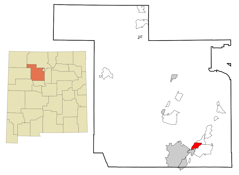 Locator map of Santa Ana Pueblo