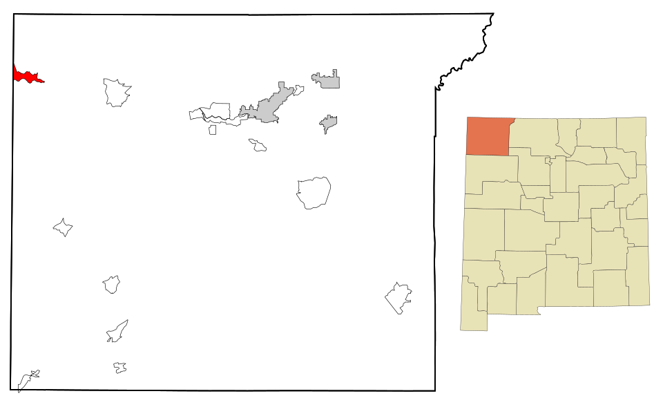 Locator map of Beclabito