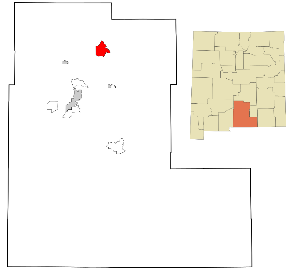 Locator map of Mescalero