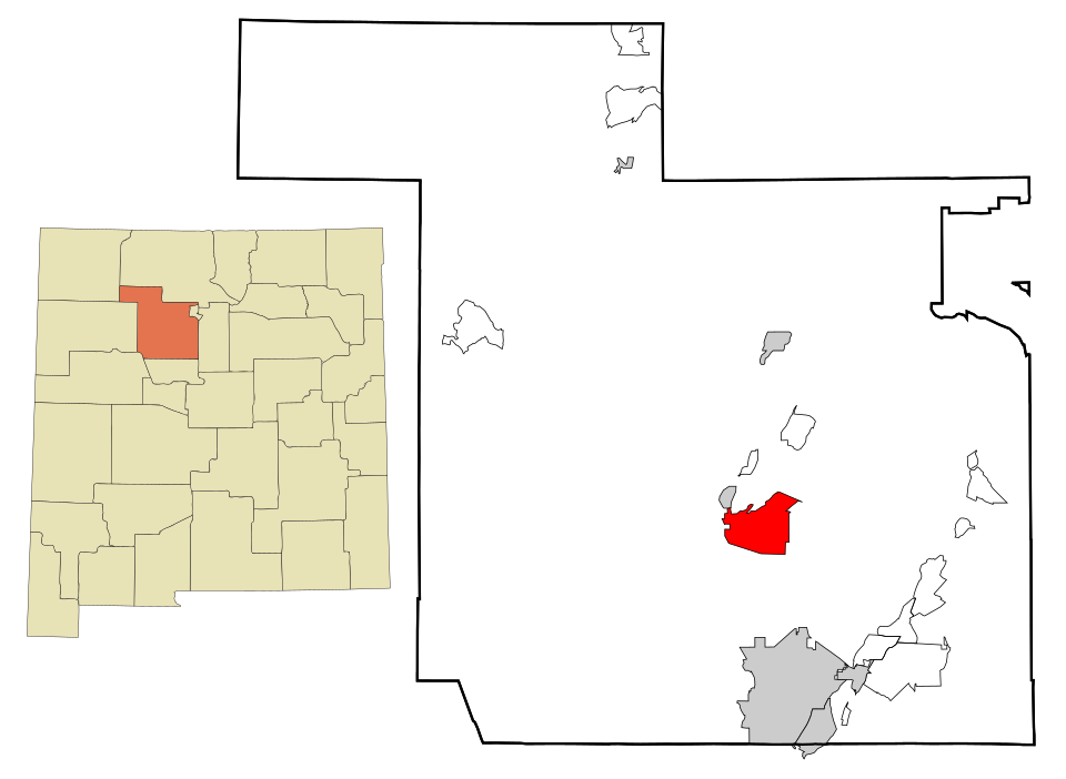 Locator map of Zia Pueblo