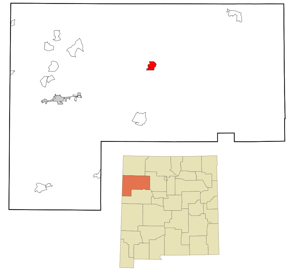 Locator map of Crownpoint